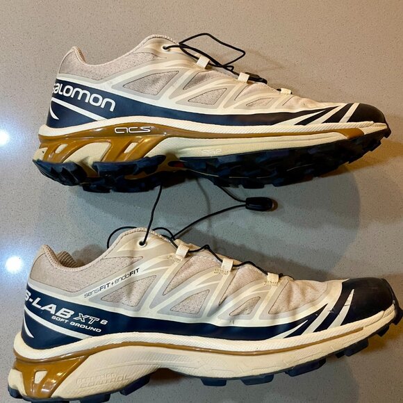 Salomon XT-6 Lunar Rock/Dark Sapphire x Men's US 10.5 - Picture 4 of 7